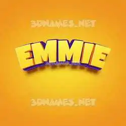 emmie in Orange Toon style - 3D name wallpaper