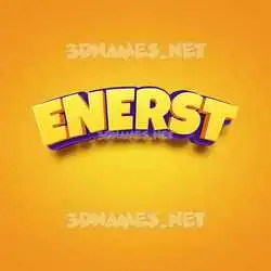 enerst in Orange Toon style - 3D name wallpaper
