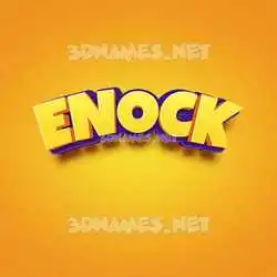 enock in Orange Toon style - 3D name wallpaper