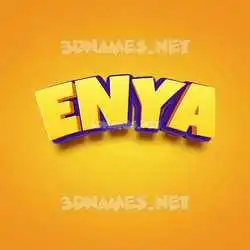 enya in Orange Toon style - 3D name wallpaper