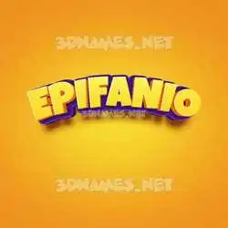 epifanio in Orange Toon style - 3D name wallpaper