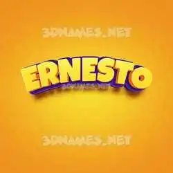 ernesto in Orange Toon style - 3D name wallpaper