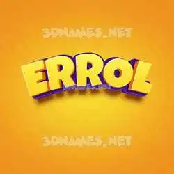 errol in Orange Toon style - 3D name wallpaper