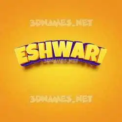 eshwari in Orange Toon style - 3D name wallpaper