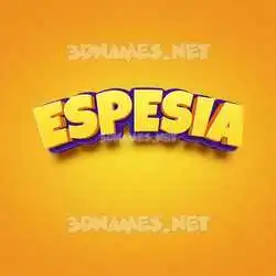 espesia in Orange Toon style - 3D name wallpaper