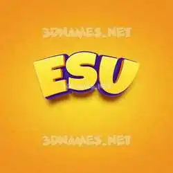 esu in Orange Toon style - 3D name wallpaper