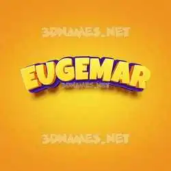 eugemar in Orange Toon style - 3D name wallpaper