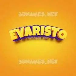 evaristo in Orange Toon style - 3D name wallpaper
