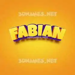 fabian in Orange Toon style - 3D name wallpaper