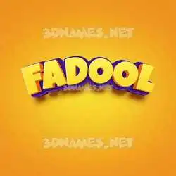 fadool in Orange Toon style - 3D name wallpaper