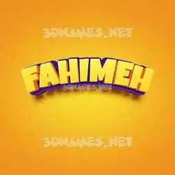 fahimeh in Orange Toon style - 3D name wallpaper