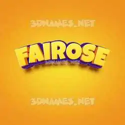 fairose in Orange Toon style - 3D name wallpaper