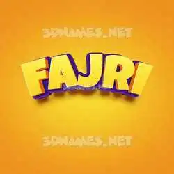fajri in Orange Toon style - 3D name wallpaper