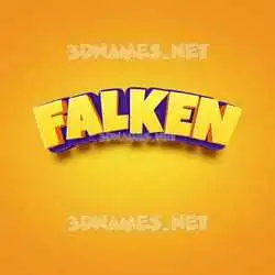falken in Orange Toon style - 3D name wallpaper