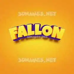 fallon in Orange Toon style - 3D name wallpaper