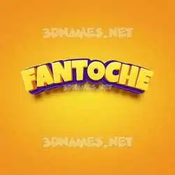 fantoche in Orange Toon style - 3D name wallpaper