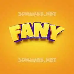fany in Orange Toon style - 3D name wallpaper