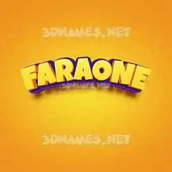 faraone in Orange Toon style - 3D name wallpaper