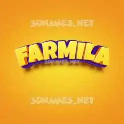 farmila in Orange Toon style - 3D name wallpaper