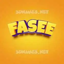 fasee in Orange Toon style - 3D name wallpaper