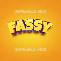 fassy in Orange Toon style - 3D name wallpaper