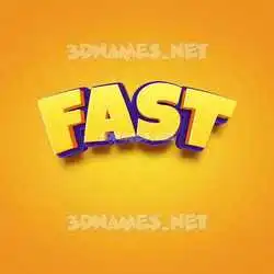 fast in Orange Toon style - 3D name wallpaper
