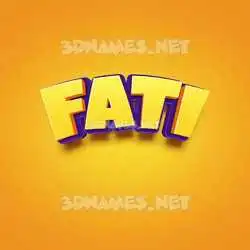 fati in Orange Toon style - 3D name wallpaper