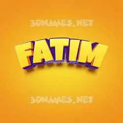 fatim in Orange Toon style - 3D name wallpaper