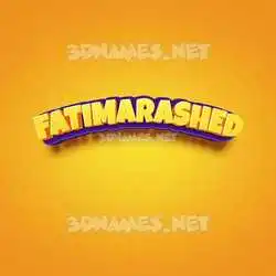 fatimarashed in Orange Toon style - 3D name wallpaper