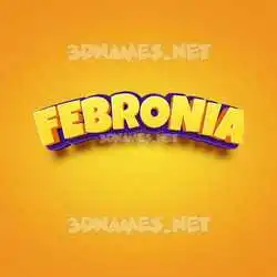 febronia in Orange Toon style - 3D name wallpaper