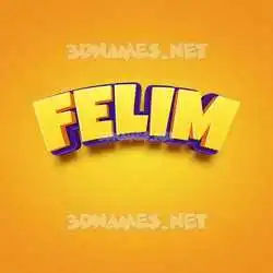 felim in Orange Toon style - 3D name wallpaper