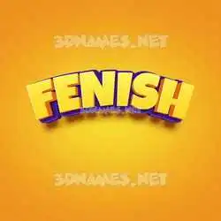fenish in Orange Toon style - 3D name wallpaper