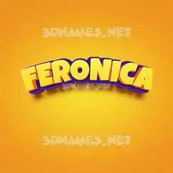 feronica in Orange Toon style - 3D name wallpaper