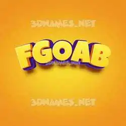 fgoab in Orange Toon style - 3D name wallpaper