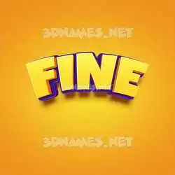 fine in Orange Toon style - 3D name wallpaper