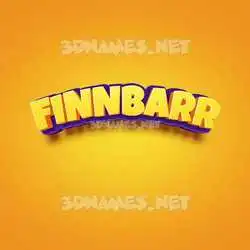 finnbarr in Orange Toon style - 3D name wallpaper