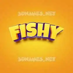 fishy in Orange Toon style - 3D name wallpaper