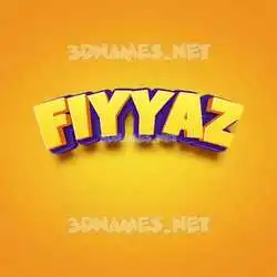 fiyyaz in Orange Toon style - 3D name wallpaper