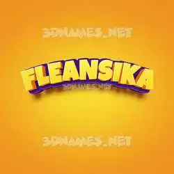 fleansika in Orange Toon style - 3D name wallpaper