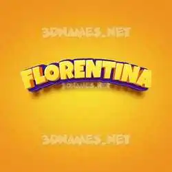 florentina in Orange Toon style - 3D name wallpaper