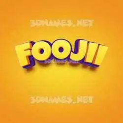 foojii in Orange Toon style - 3D name wallpaper