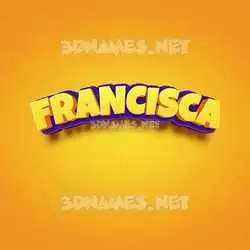 francisca in Orange Toon style - 3D name wallpaper