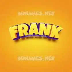 frank in Orange Toon style - 3D name wallpaper