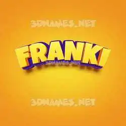franki in Orange Toon style - 3D name wallpaper
