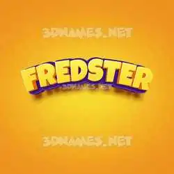 fredster in Orange Toon style - 3D name wallpaper