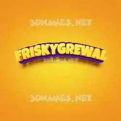 friskygrewal in Orange Toon style - 3D name wallpaper