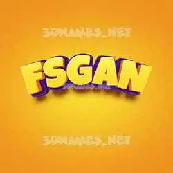 fsgan in Orange Toon style - 3D name wallpaper