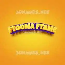 ftooma ftame in Orange Toon style - 3D name wallpaper