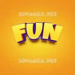 fun in Orange Toon style - 3D name wallpaper