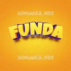 funda in Orange Toon style - 3D name wallpaper